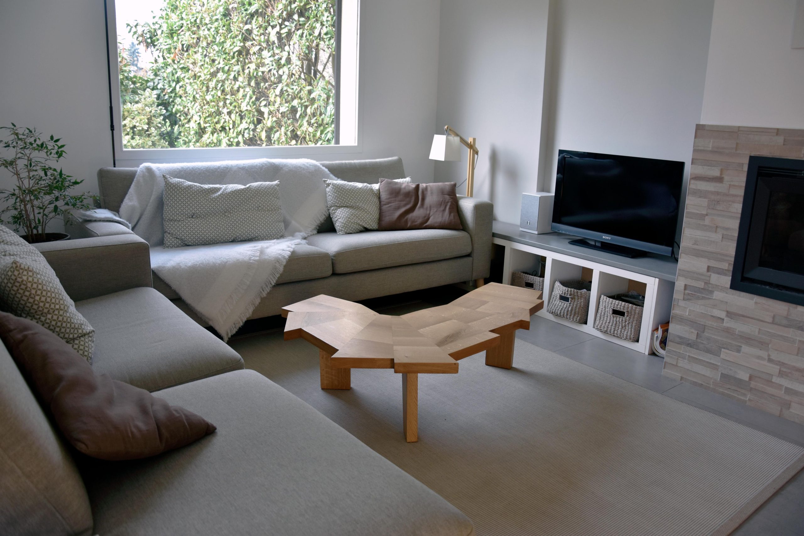 Thomas Coup la fronde - Raw chene meuble bois table basse