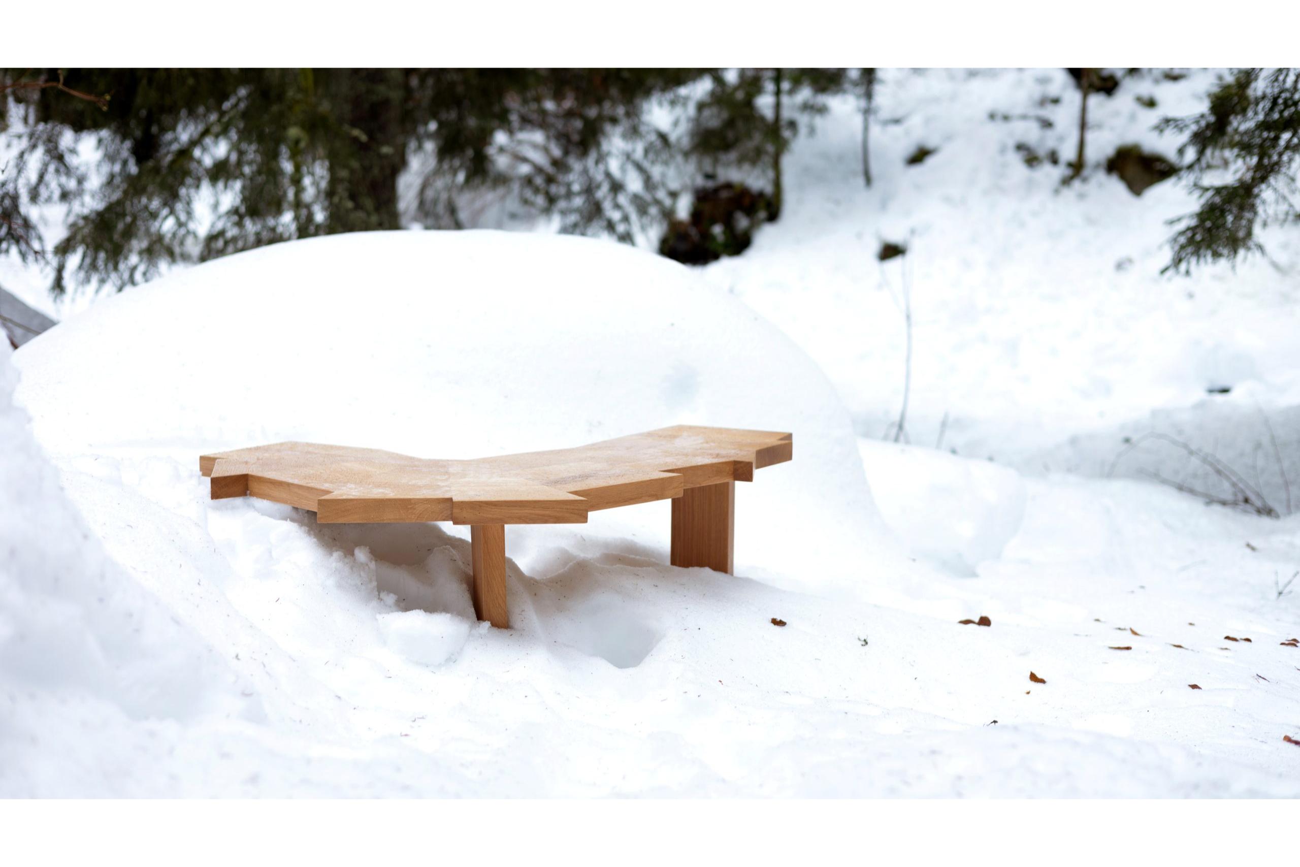Thomas Coup la fronde - Raw chene meuble bois table basse