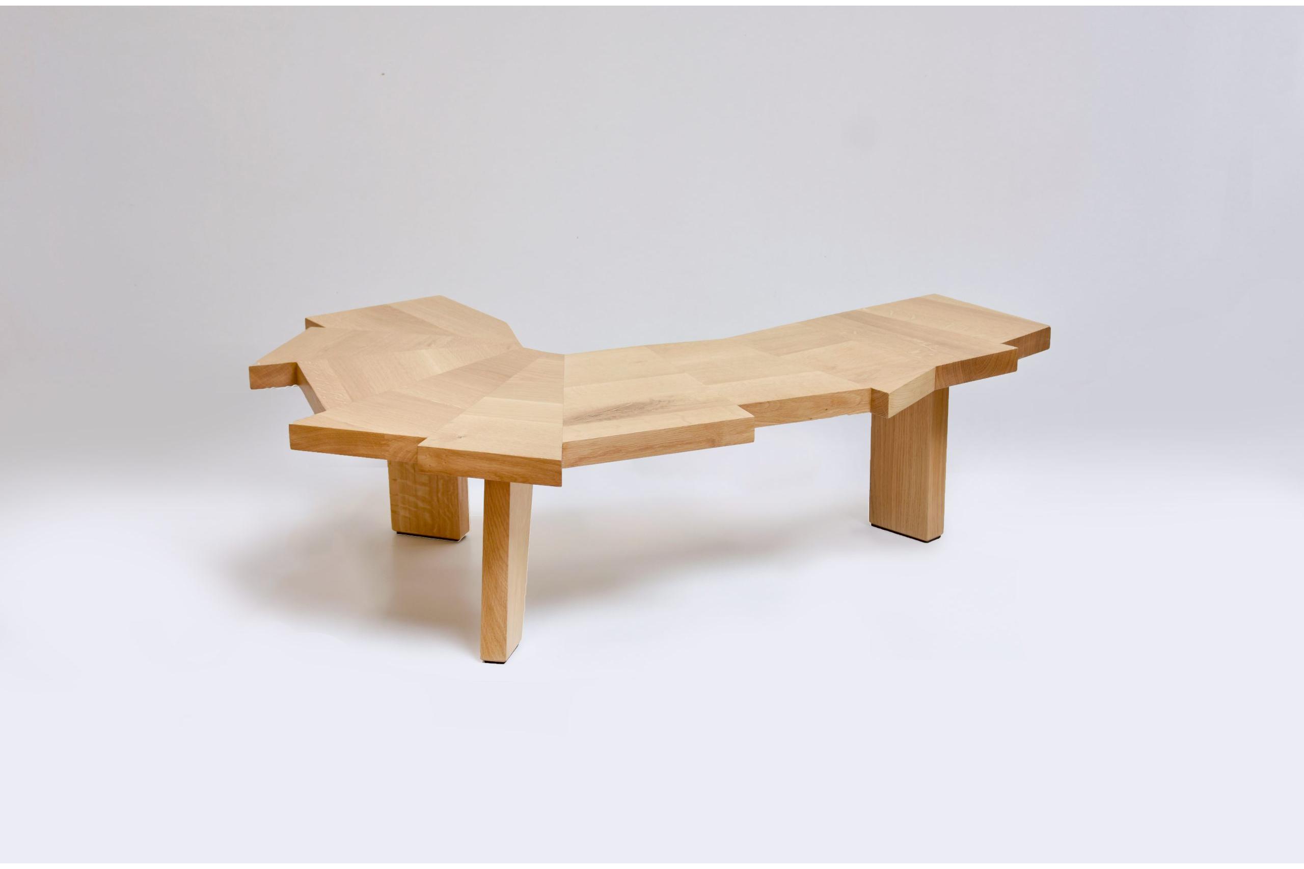 Thomas Coup la fronde - Raw chene meuble bois table basse