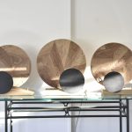 Thomas Coup la fronde - lampe bois upcycling eclipe noyer