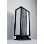 Thomas Coup la fronde - lampe japonaise bois andon ebene 002