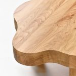plateau épais de table de sallon en bois de chêne