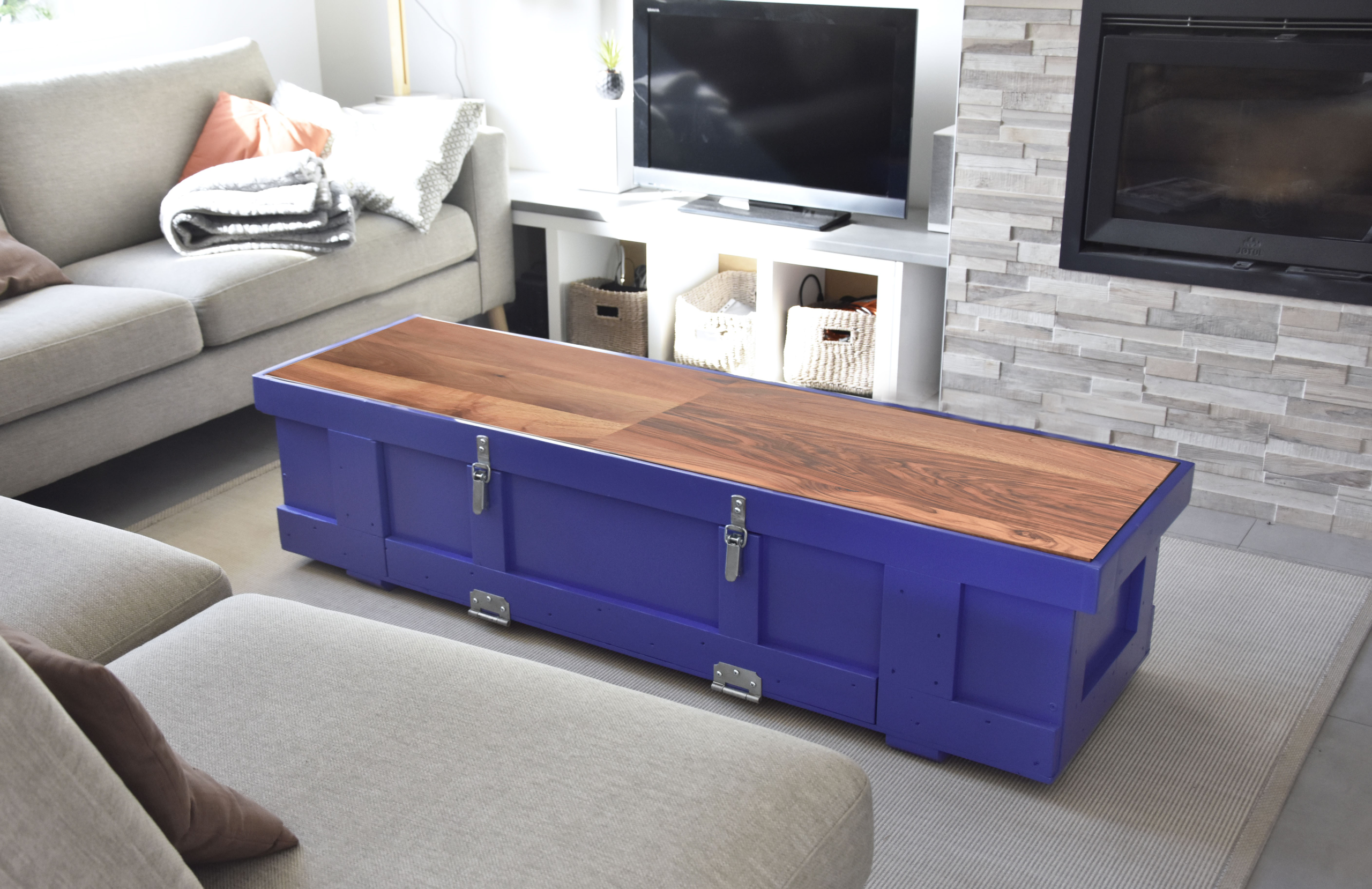 Thomas Coup la fronde - Matériaux origine upcycling coffre meuble art transport design