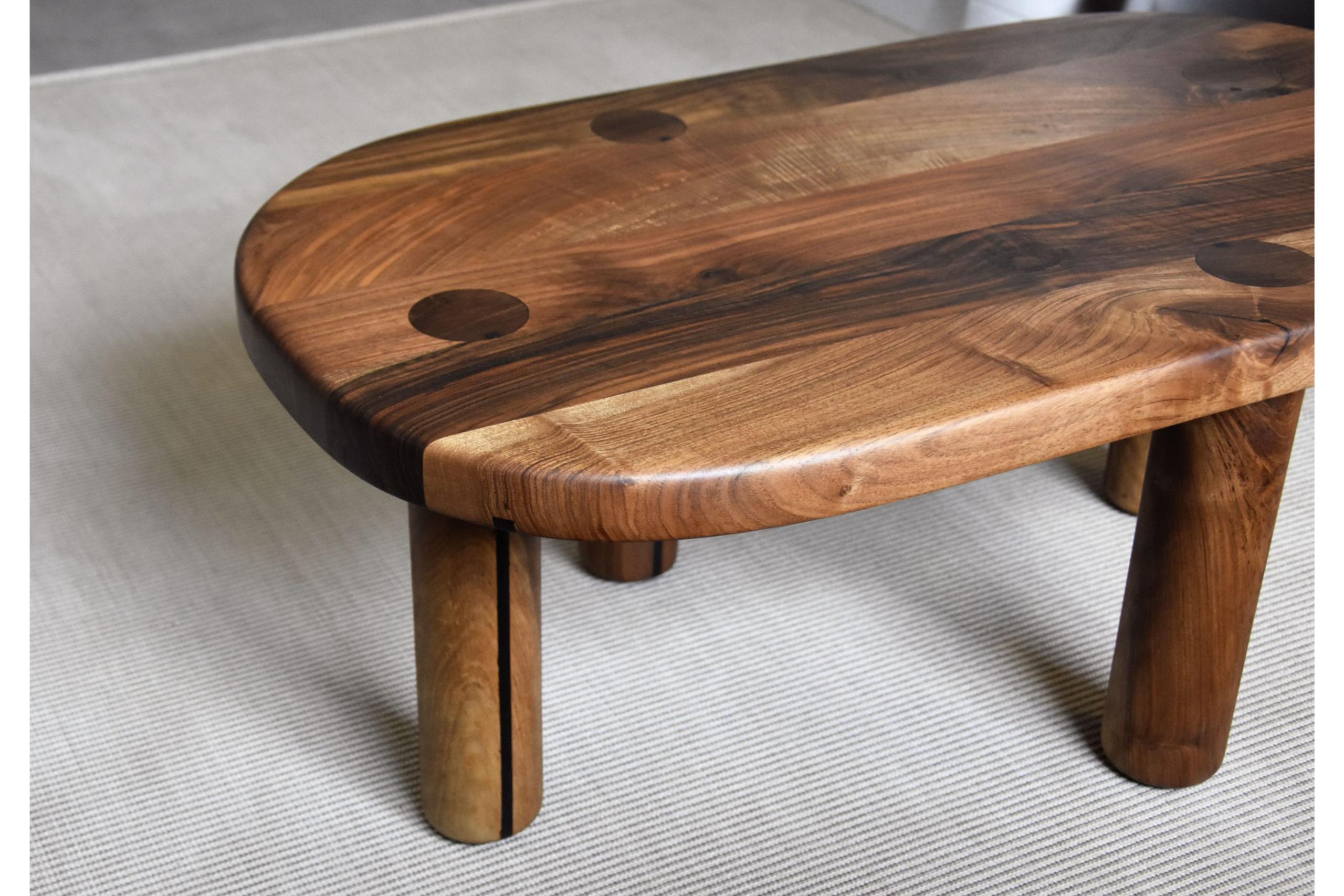 Thomas Coup la fronde - upcycling meuble table basse noyer galet